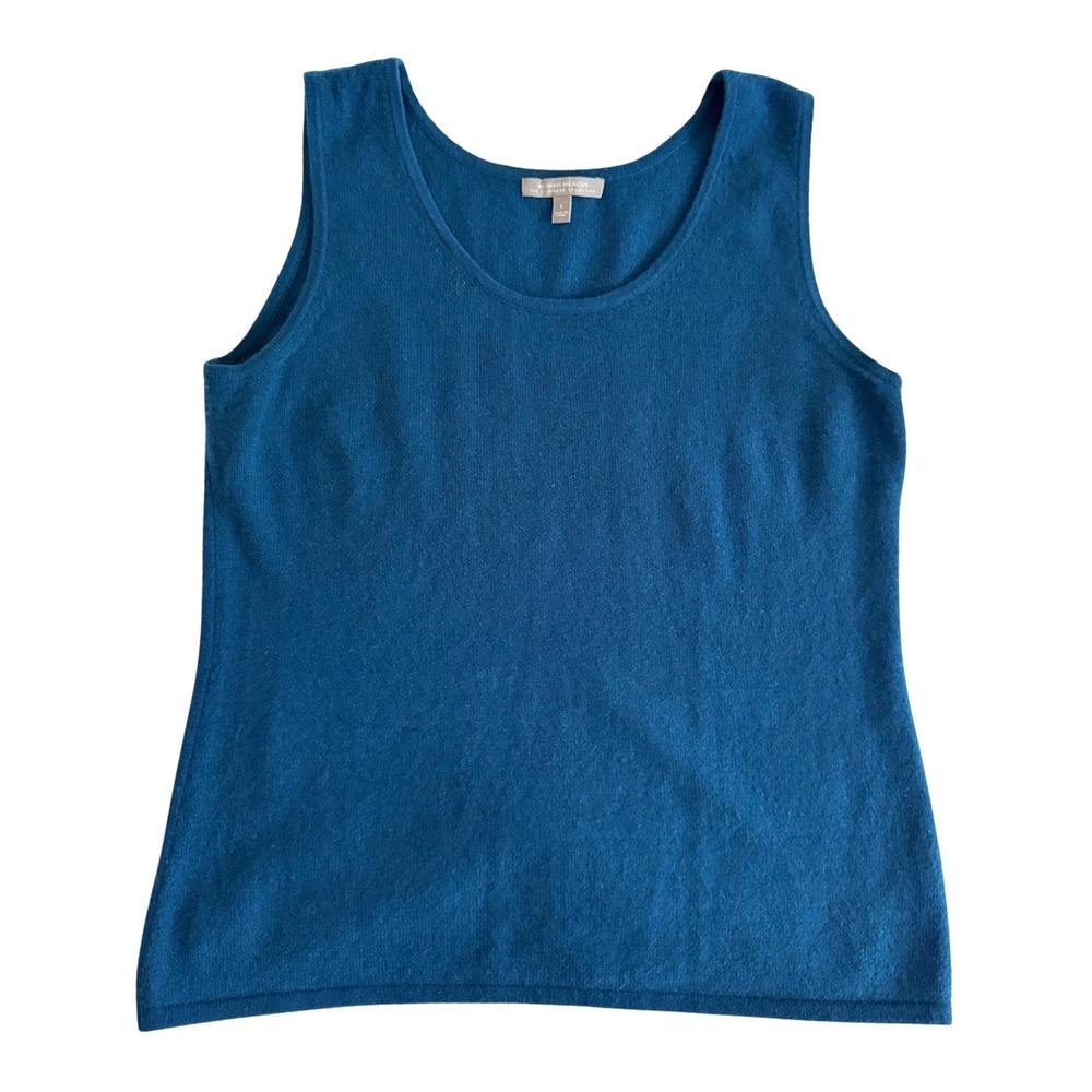 Neiman Marcus Cashmere Knit Vest Size Large Vintage Style Corporate Chic